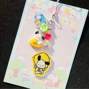 Pochacco double sided acrylic phonecharm phonestrap